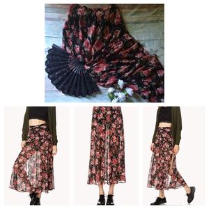 Forever 21 Dresses & Skirts - Forever 21 - Double Slit Rose "Midi/Maxi" Skirt Forever 21 Dresses & Skirts - Forever 21 - Double Slit Rose "Midi/Maxi" Skirt