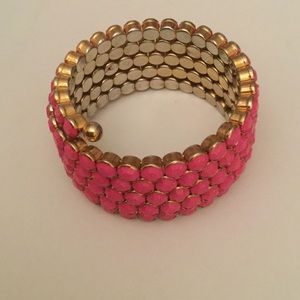 henri bendel Jewelry - 💖Hot Pink Beaded Wrap Around Cuff Bracelet💖 henri bendel Jewelry - 💖Hot Pink Beaded Wrap Around Cuff Bracelet💖