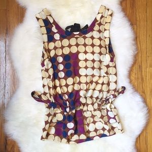Marni Tops - Marni X H&M Silk Polkadot Tank Blouse w Bow Marni Tops - Marni X H&M Silk Polkadot Tank Blouse w Bow