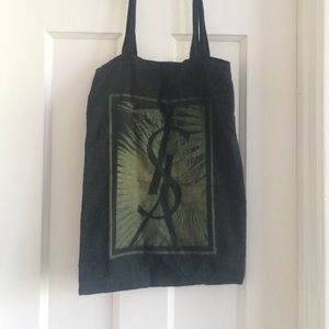 YSL Yves Saint Laurent black cotton tote YSL Yves Saint Laurent black cotton tote