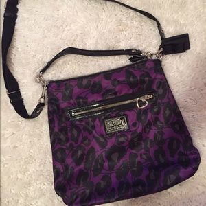 Coach Handbags - Purple cheetah coach bag!! Coach Handbags - Purple cheetah coach bag!!