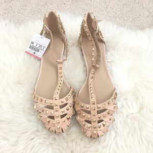 Zara Shoes - ZARA Studded Ankle Strap Flats size 39 Zara Shoes - ZARA Studded Ankle Strap Flats size 39