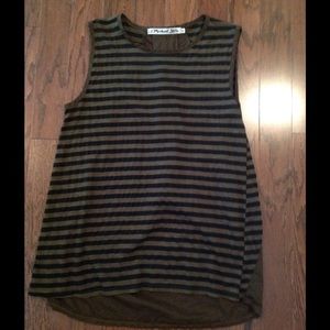 Michael Stars Tops - Michael Stars Strip Hi-lo Tank Michael Stars Tops - Michael Stars Strip Hi-lo Tank
