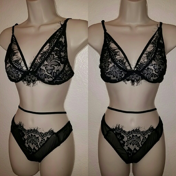 Intimates Sleepwear Super Hot Sexy Strappy Black Lace Lingerie Set Poshmark