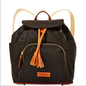 Dooney & Bourke Handbags - D&B black nylon backpack with leather trim Dooney & Bourke Handbags - D&B black nylon backpack with leather trim