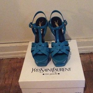 YSL Shoes - YSL Tribute in Turquoise size 39 YSL Shoes - YSL Tribute in Turquoise size 39