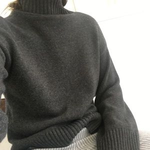 Style Mafia Sweaters - Gray oversized slouchy turtleneck sweater Style Mafia Sweaters - Gray oversized slouchy turtleneck sweater