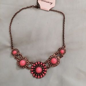 PINK BOHO STATEMENT NECKLACE. VINTAGE INSPIRED PINK BOHO STATEMENT NECKLACE. VINTAGE INSPIRED