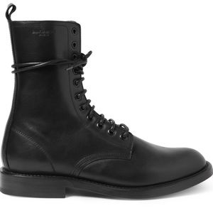 Saint Laurent Shoes - Saint Laurent Lace-up Combat Boot Saint Laurent Shoes - Saint Laurent Lace-up Combat Boot