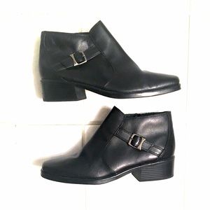 Black Leather Ankle Booties Black Leather Ankle Booties