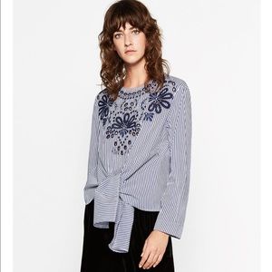 Zara Tops - Striped Poplin Top Zara Tops - Striped Poplin Top