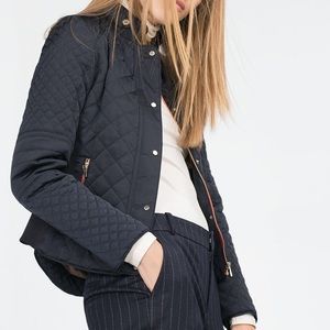 Zara Jackets & Blazers - Zara Navy Blue Quilted Jacket Zara Jackets & Blazers - Zara Navy Blue Quilted Jacket