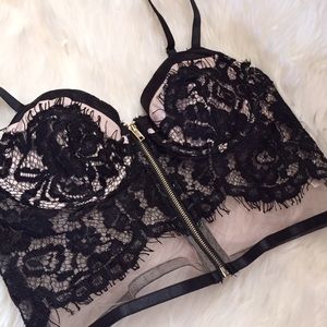 a'gaci Other - New Black Lace & Nude Mesh Bralette a'gaci Other - New Black Lace & Nude Mesh Bralette