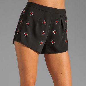 Rhinestone Clover Canyon Black Embellished Shorts Rhinestone Clover Canyon Black Embellished Shorts