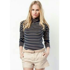 Zara Tops - Zara Basic Striped Turtleneck T Shirt Zara Tops - Zara Basic Striped Turtleneck T Shirt