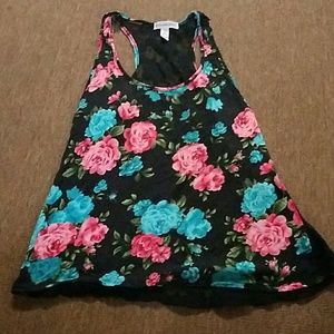 Ambiance Apparel Tops - Worn once floral lace racerback tank top Ambiance Apparel Tops - Worn once floral lace racerback tank top