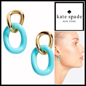 KATE SPADE EARRINGS Pastel Gold Chain Link KATE SPADE EARRINGS Pastel Gold Chain Link