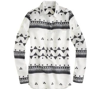 J. Crew Tops - J.Crew camp popover in roller girl J. Crew Tops - J.Crew camp popover in roller girl