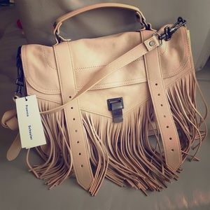 Proenza Schouler Handbags - Proenza Schouler PS1 Medium Fringe Satchel - Nude Proenza Schouler Handbags - Proenza Schouler PS1 Medium Fringe Satchel - Nude