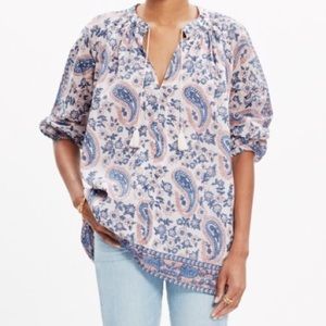 Madewell Tops - Madewell tassel top in flora paisley Madewell Tops - Madewell tassel top in flora paisley