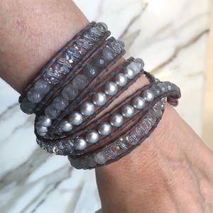 Chan Luu Jewelry - Chan Luu pearl and stone 5 wrap bracelet Chan Luu Jewelry - Chan Luu pearl and stone 5 wrap bracelet
