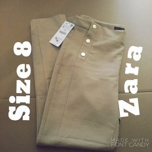 Zara Pants - Zara Basic Ankle Pants Beige Trousers Sz 8 Zara Pants - Zara Basic Ankle Pants Beige Trousers Sz 8