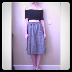 Vintage high waisted knee length skirt Vintage high waisted knee length skirt