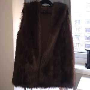 Zara Jackets & Blazers - Zara Brown Fur Vest Zara Jackets & Blazers - Zara Brown Fur Vest