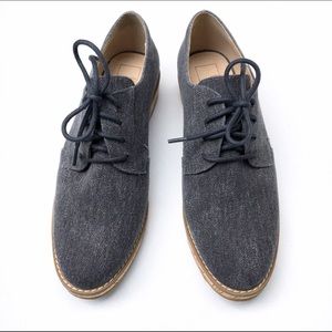 14th & Union Shoes - Gray Blue Woven Textile Oxfords 14th & Union Shoes - Gray Blue Woven Textile Oxfords