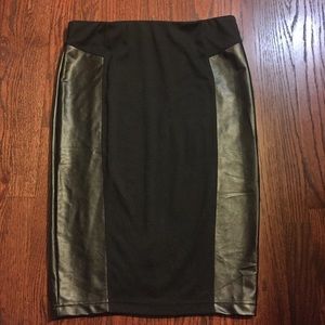 14th & union Dresses & Skirts - Black pencil skirt with leatherette panels 14th & union Dresses & Skirts - Black pencil skirt with leatherette panels