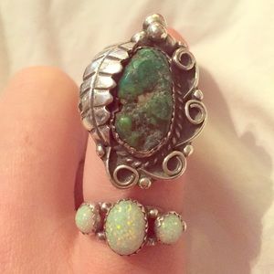 Free People Jewelry - Vintage Opal & Turquoise Rings Free People Jewelry - Vintage Opal & Turquoise Rings