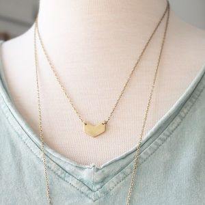 LucyMint Jewelry - Mini Chevron Brass Necklace LucyMint Jewelry - Mini Chevron Brass Necklace