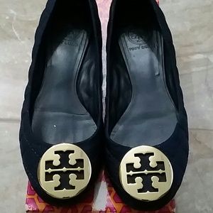Tory Burch Navy Blue Quilted Nylon Flats Tory Burch Navy Blue Quilted Nylon Flats