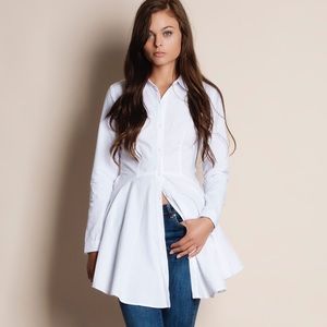 Bare Anthology Tops - Flare Button Down Long Sleeve Top Bare Anthology Tops - Flare Button Down Long Sleeve Top