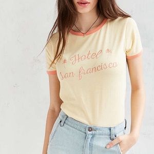Urban Outfitters Tops - Hotel San Francisco Pastel Baseball Tee Urban Outfitters Tops - Hotel San Francisco Pastel Baseball Tee