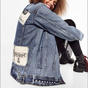 Zara Jackets & Blazers - NWOT Zara Overized Studded Denim Jacket Zara Jackets & Blazers - NWOT Zara Overized Studded Denim Jacket