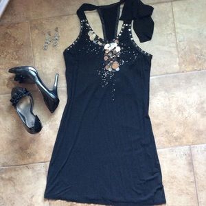 Josh brody Dresses & Skirts - Racer back studded little black dress LBD Josh brody Dresses & Skirts - Racer back studded little black dress LBD