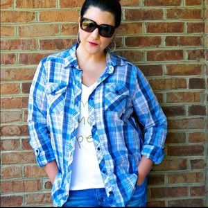KUT Tops - Plaid Button Down Shirt KUT Tops - Plaid Button Down Shirt