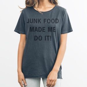 Junk Food Tops - Junk food made me do it! Tee Junk Food Tops - Junk food made me do it! Tee