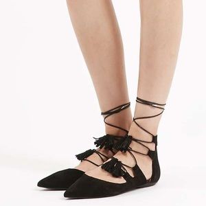 Topshop Shoes - New Topshop Lace Up Tassel Flats Topshop Shoes - New Topshop Lace Up Tassel Flats