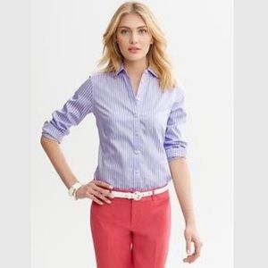 Banana Republic Tops - BANANA REPUBLIC Purple Stripe Non Iron Button Down Banana Republic Tops - BANANA REPUBLIC Purple Stripe Non Iron Button Down