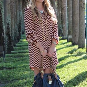 Everly Dresses & Skirts - Oxblood Chevron Print Tunic Dress Everly Dresses & Skirts - Oxblood Chevron Print Tunic Dress