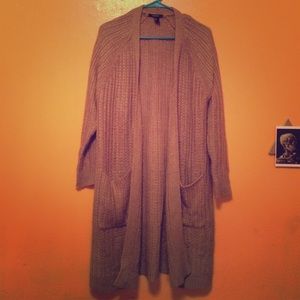 Forever 21 Sweaters - Long taupe cardigan Forever 21 Sweaters - Long taupe cardigan