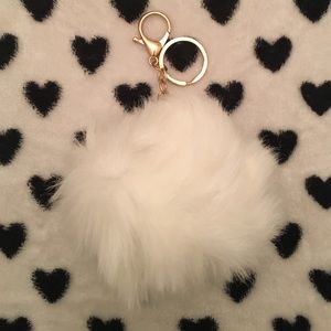 kate spade Handbags - Fur Ball Charm (White ☁️) kate spade Handbags - Fur Ball Charm (White ☁️)