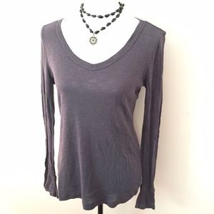 Kenar Tops - Kenar cotton/modal long sleeved cotton V neck M Kenar Tops - Kenar cotton/modal long sleeved cotton V neck M