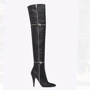 Saint Laurent Shoes - Saint Laurent 'Fetish 105 Zip' Over The Knee Boot Saint Laurent Shoes - Saint Laurent 'Fetish 105 Zip' Over The Knee Boot