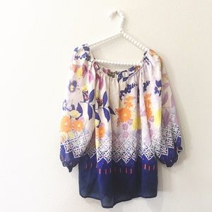 Anthropologie Tops - Anthropologie Fei Floral Silk Top Anthropologie Tops - Anthropologie Fei Floral Silk Top