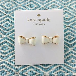 kate spade Jewelry - kate spade white gold bow earrings studs kate spade Jewelry - kate spade white gold bow earrings studs