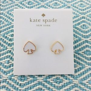 kate spade Jewelry - kate spade stud earrings gold white black kate spade Jewelry - kate spade stud earrings gold white black