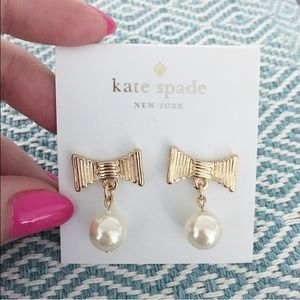 kate spade Jewelry - kate spade bow Pearl earrings gold kate spade Jewelry - kate spade bow Pearl earrings gold